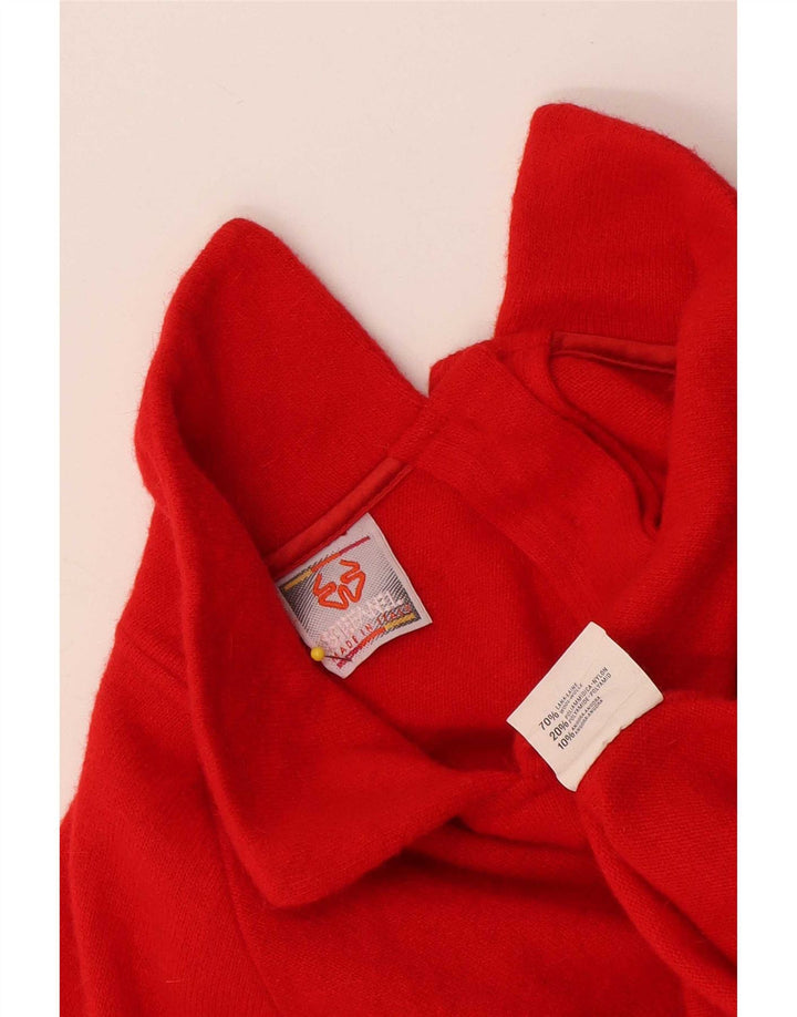 Maglione oversize da donna Stefanel con collo a polo oversize UK 14 rosso medio