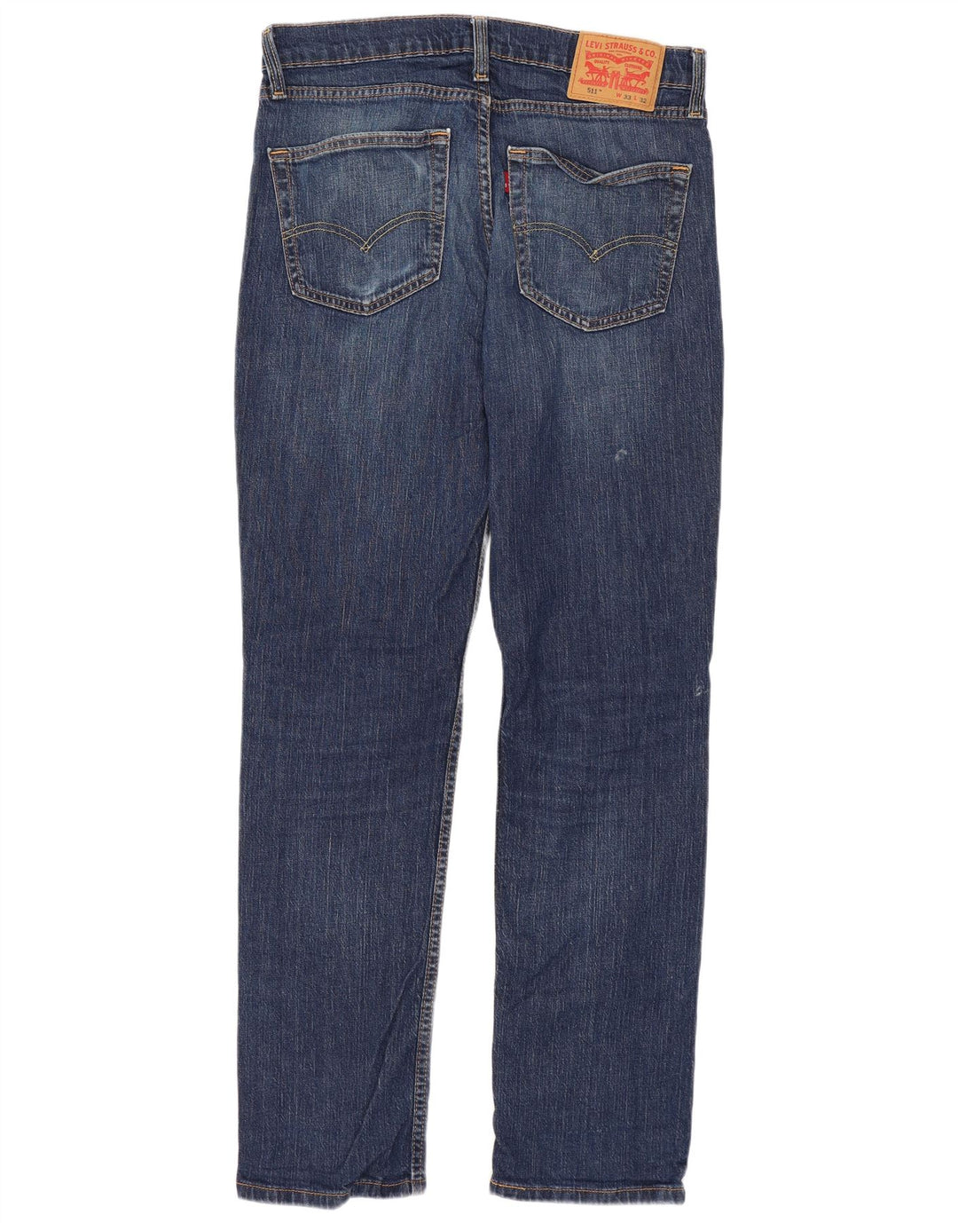 Levi's Uomo 511 Slim Jeans W33 L32 Cotone Blu