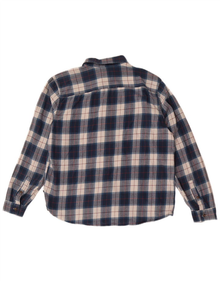Patagonia Camicia da uomo in flanella di cotone a quadri blu grandi