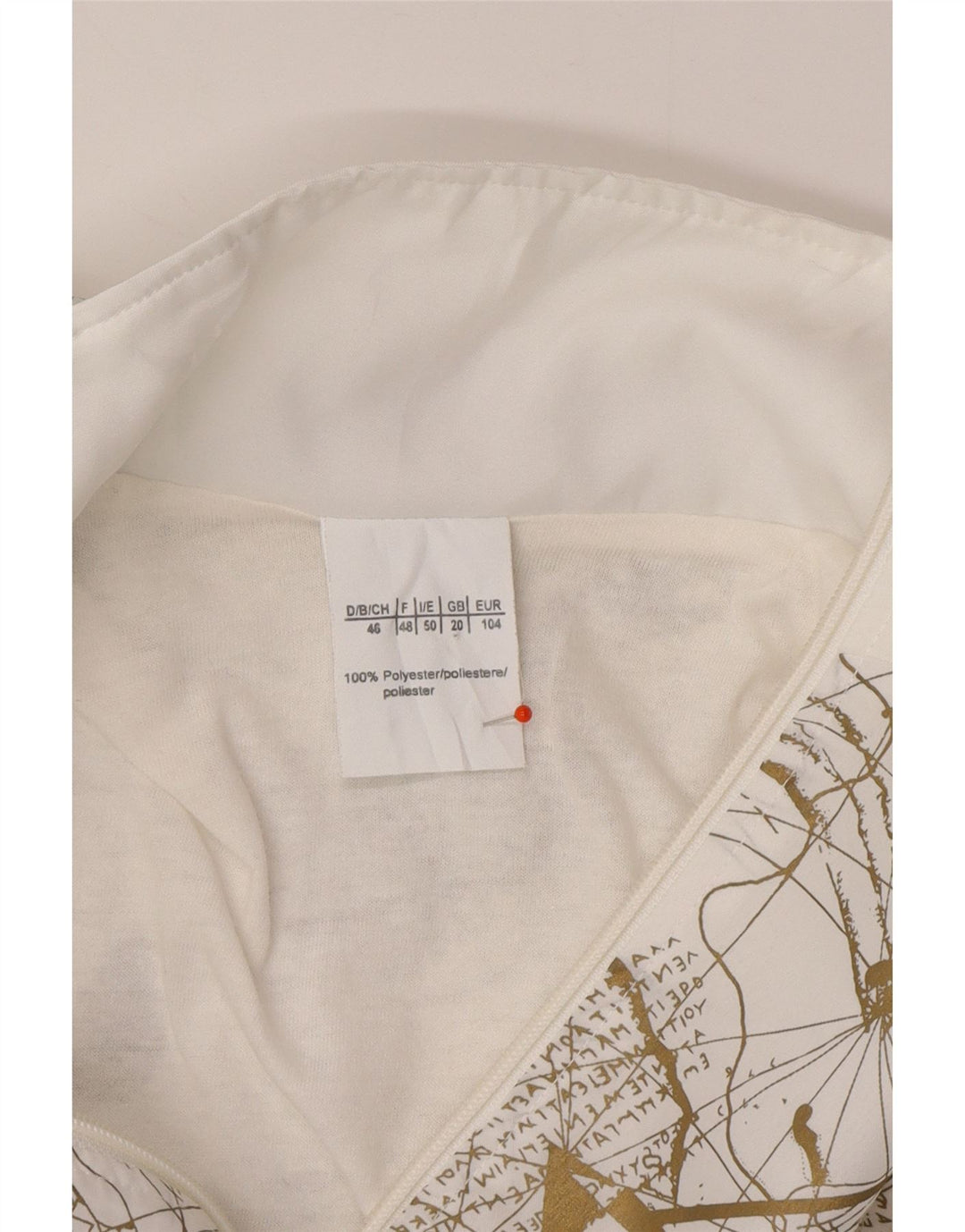 VINTAGE Womens Oversized Tracksuit Top Jacket UK 20 2XL White Geometric