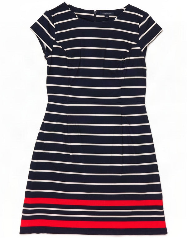Tommy Hilfiger Womens Sheath Dress US 6 Medium Navy Blue Striped Nautical