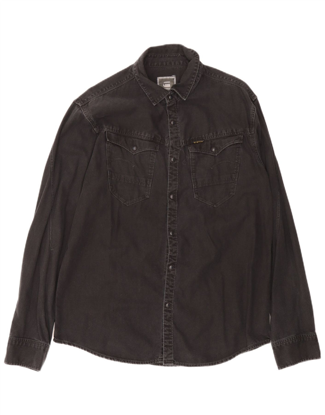 Camicia di jeans da uomo G-Star XL in cotone nero