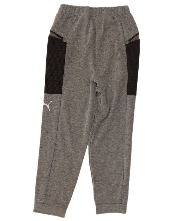 Pantaloni della tuta da ragazzo PUMA Joggers 9-10 anni in cotone color block grigio