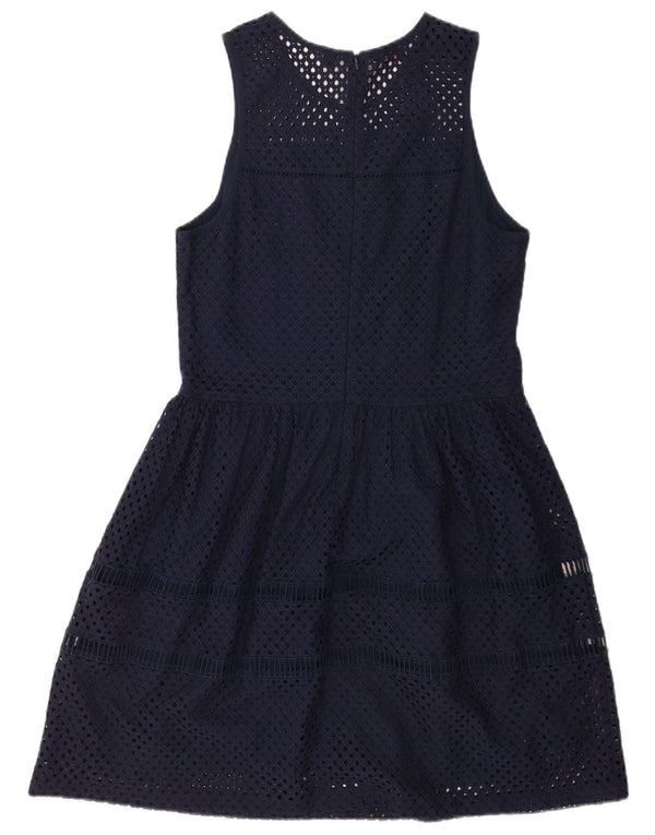 Abito da donna senza maniche a trapezio Superdry UK 14 Large in nylon blu navy