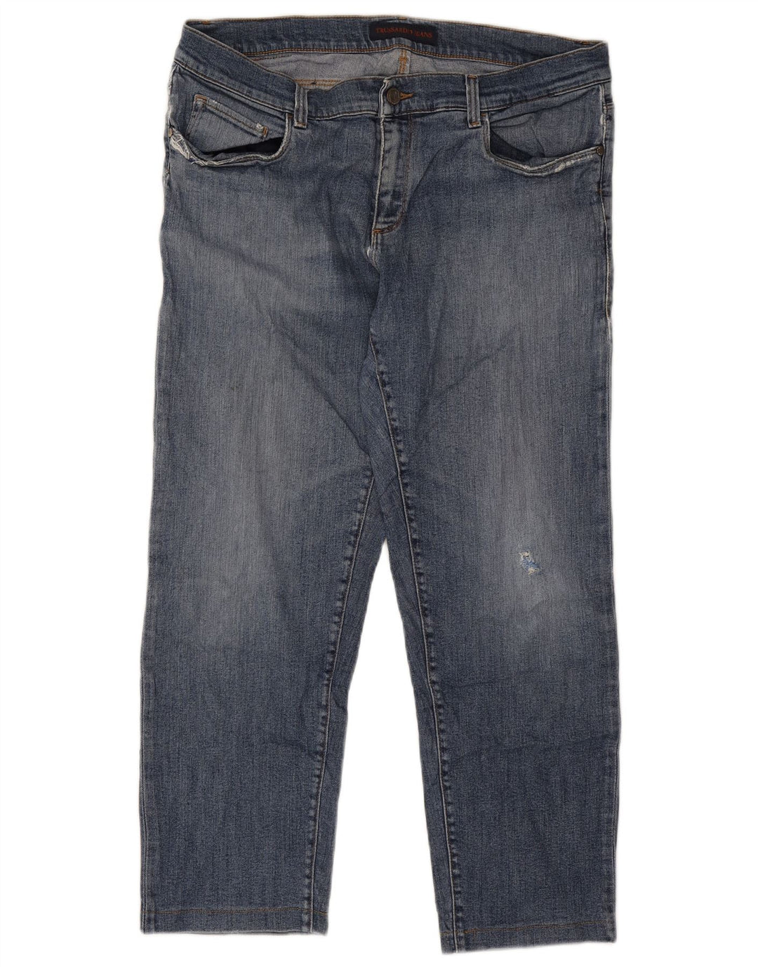 Jeans Cropped Uomo Trussardi IT 51 Large W37 L26 Blu