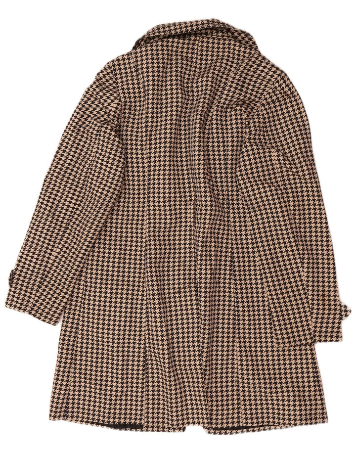 Trench da donna Marks & Spencer UK 14 Large Beige pied de poule in poliestere
