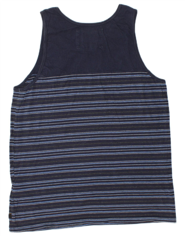 Canotta da uomo QUIKSILVER in cotone a righe medie blu navy