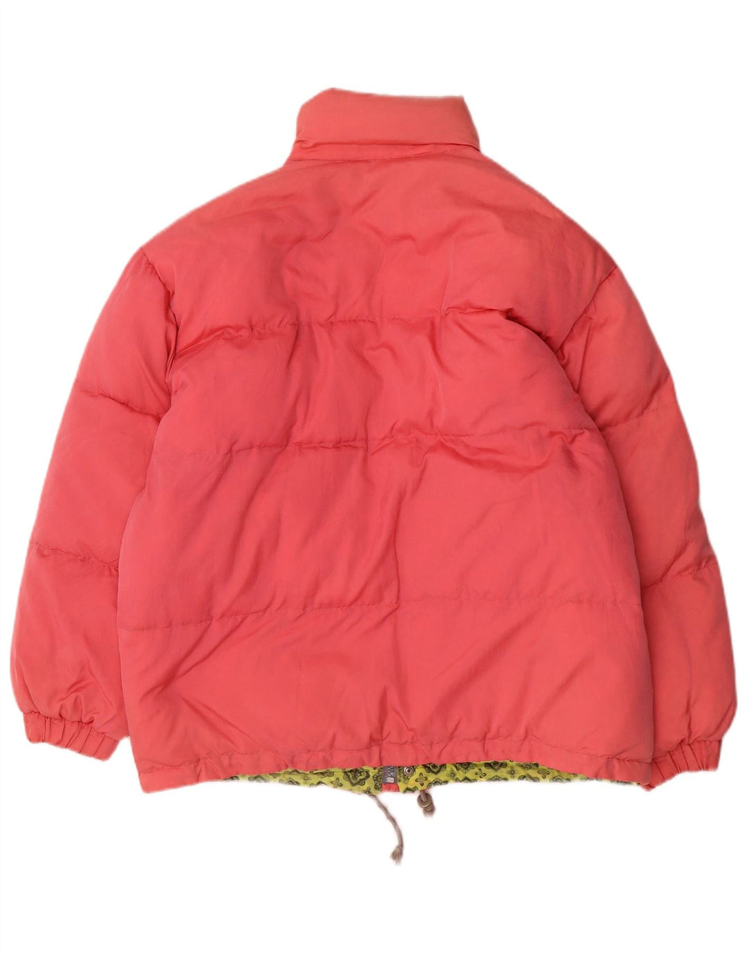 Giacca imbottita vintage da uomo vestibilità ampia IT 46 piccolo poliammide floreale rosa