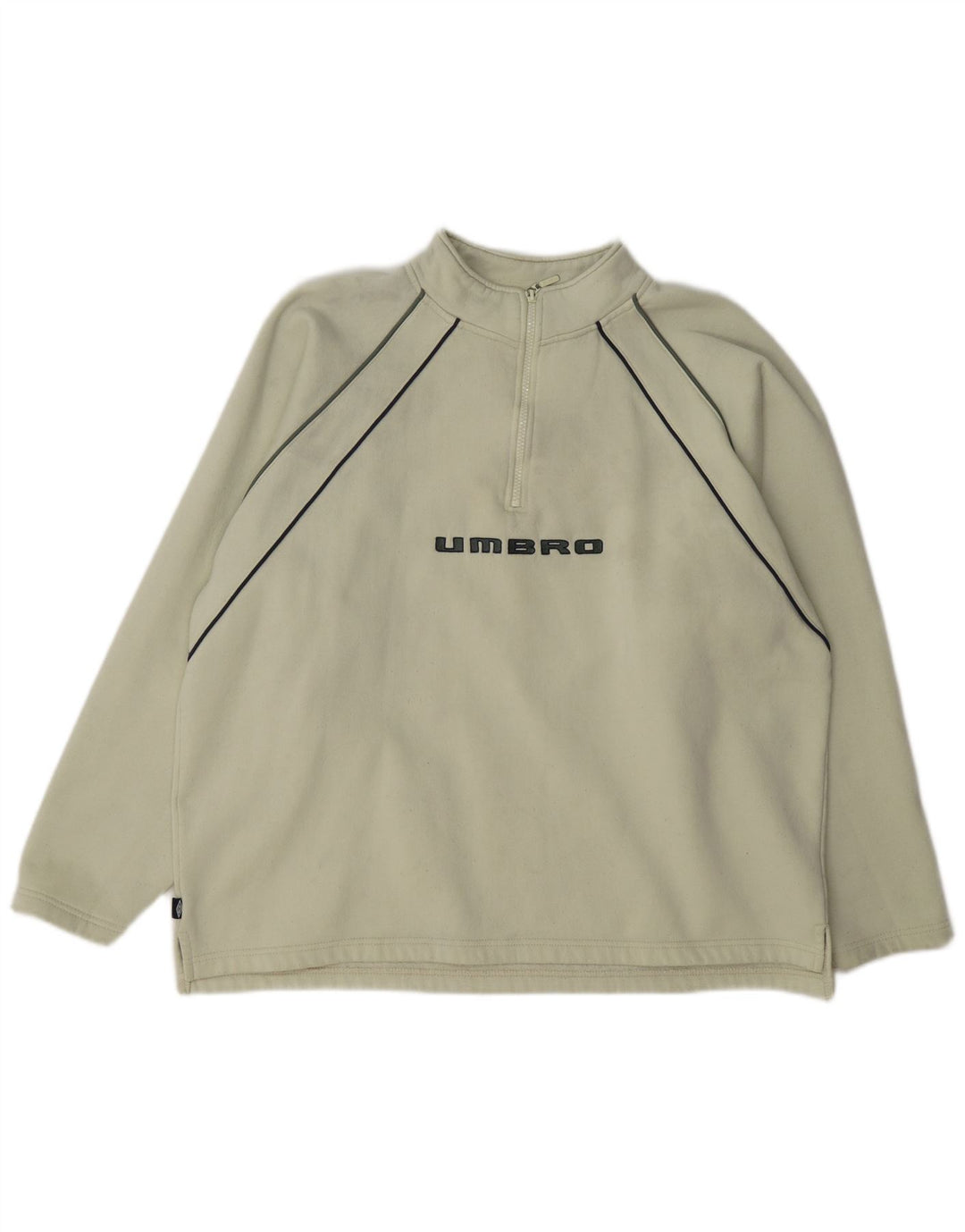 Maglione in pile con zip grafica da uomo Umbro UK 41/43 Large Verde Poliestere
