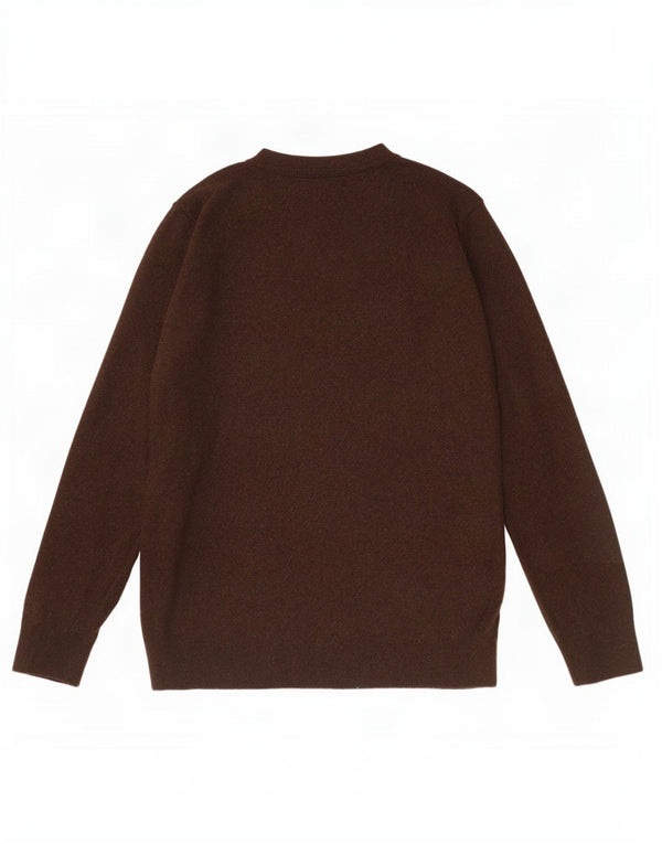 Maglione Zara da uomo girocollo XL in viscosa marrone