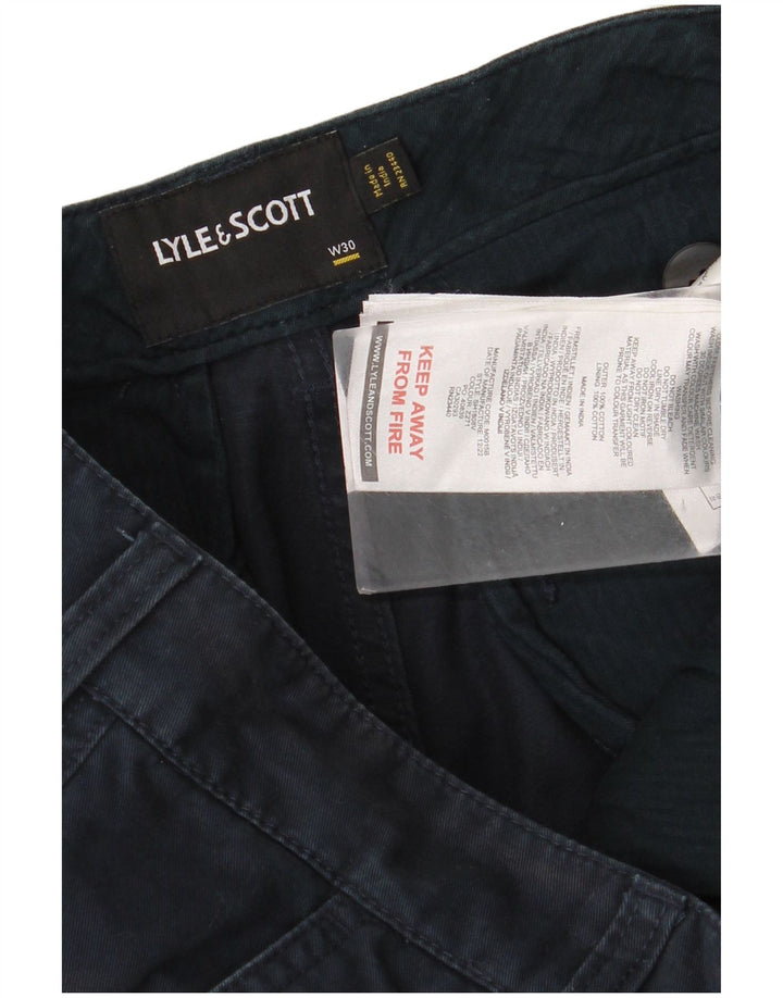 Pantaloncini cargo da uomo Lyle & Scott W30 cotone blu navy medio