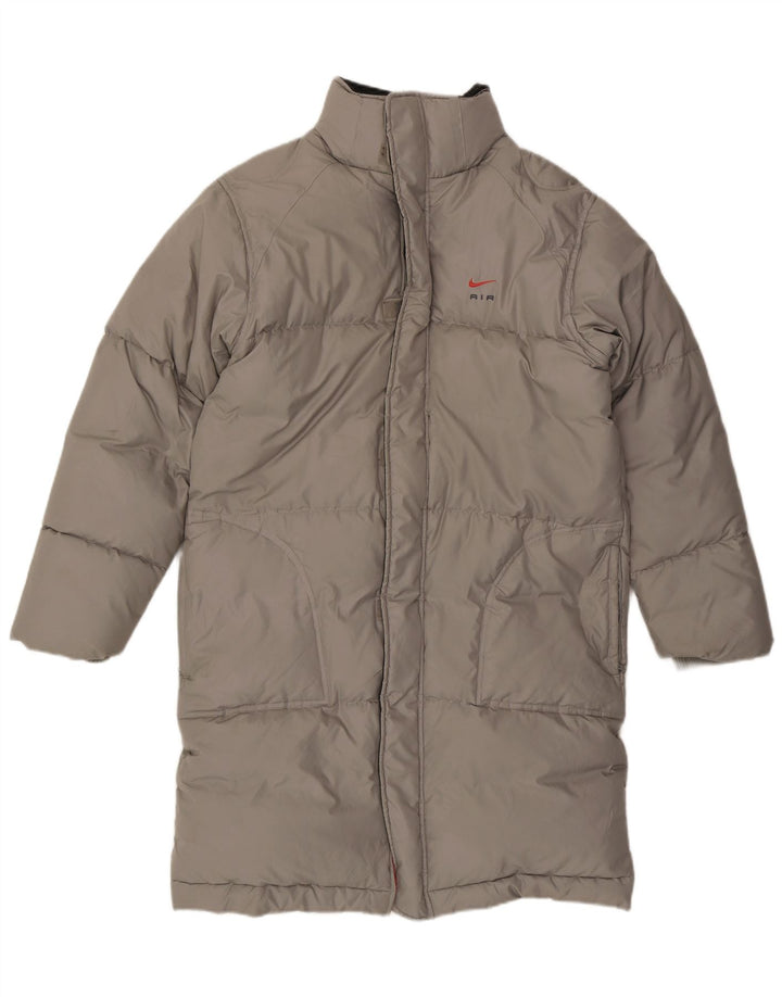 Cappotto imbottito Nike da uomo UK 36/38 piccolo poliestere grigio