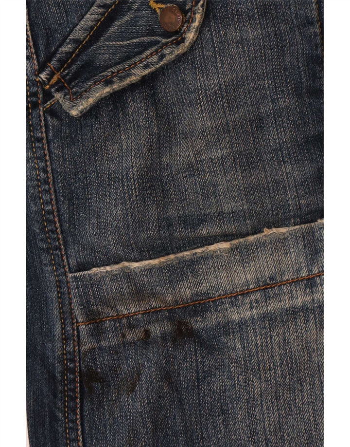 Jeans larghi cargo da uomo Zu Elements W33 L31 cotone color block blu navy