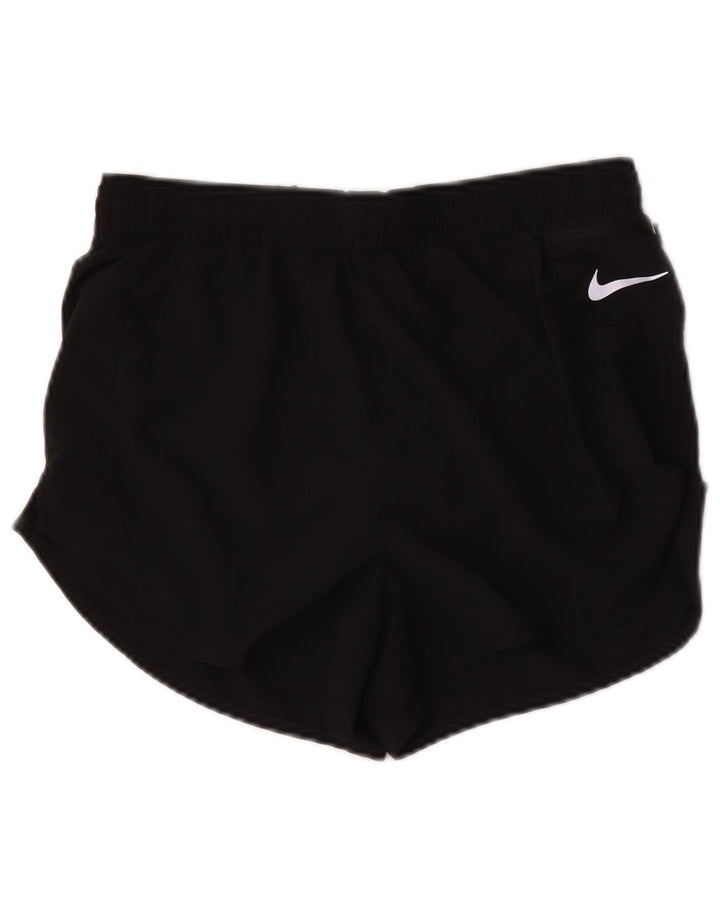 Pantaloncini sportivi Nike Dri Fit da donna UK 10 piccoli poliestere nero
