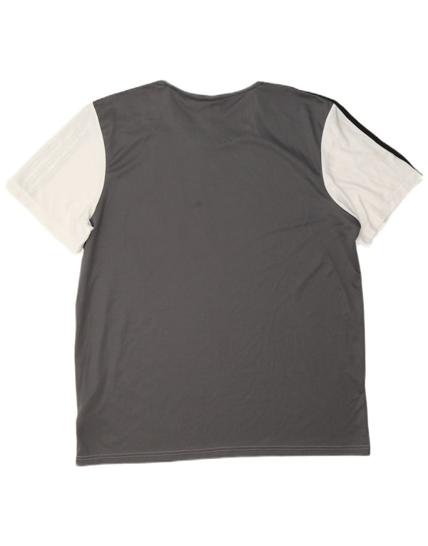T-shirt Adidas Aeroready da uomo Top XL poliestere color block bianco