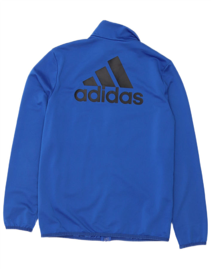 Giacca da ginnastica grafica da ragazzo Adidas 13-14 anni in poliestere blu