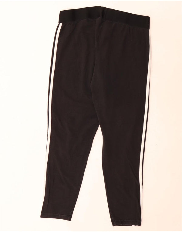 Leggings Adidas Donna UK 20/22 XL Cotone Nero