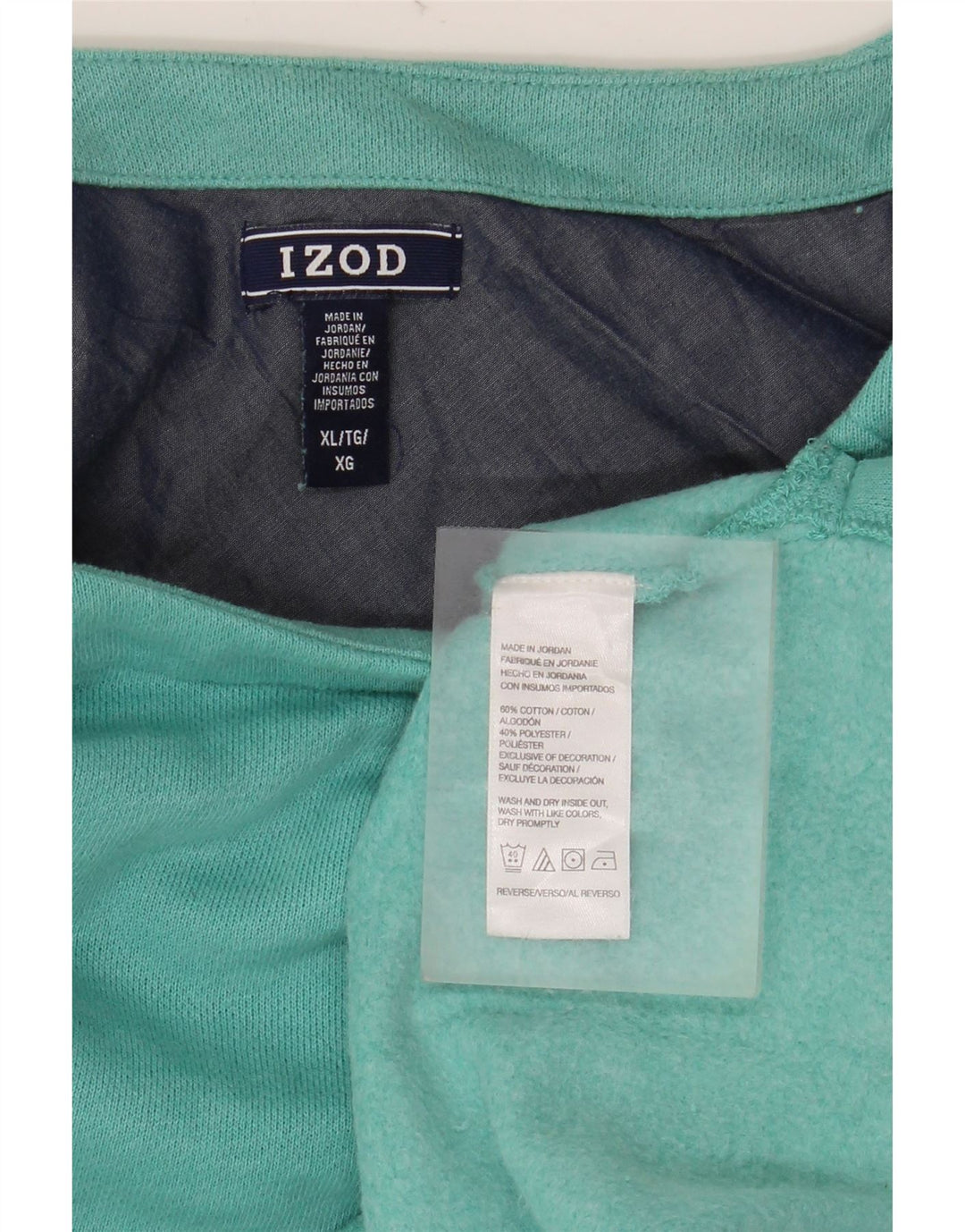 Felpa oversize da donna IZOD UK 18 XL cotone turchese