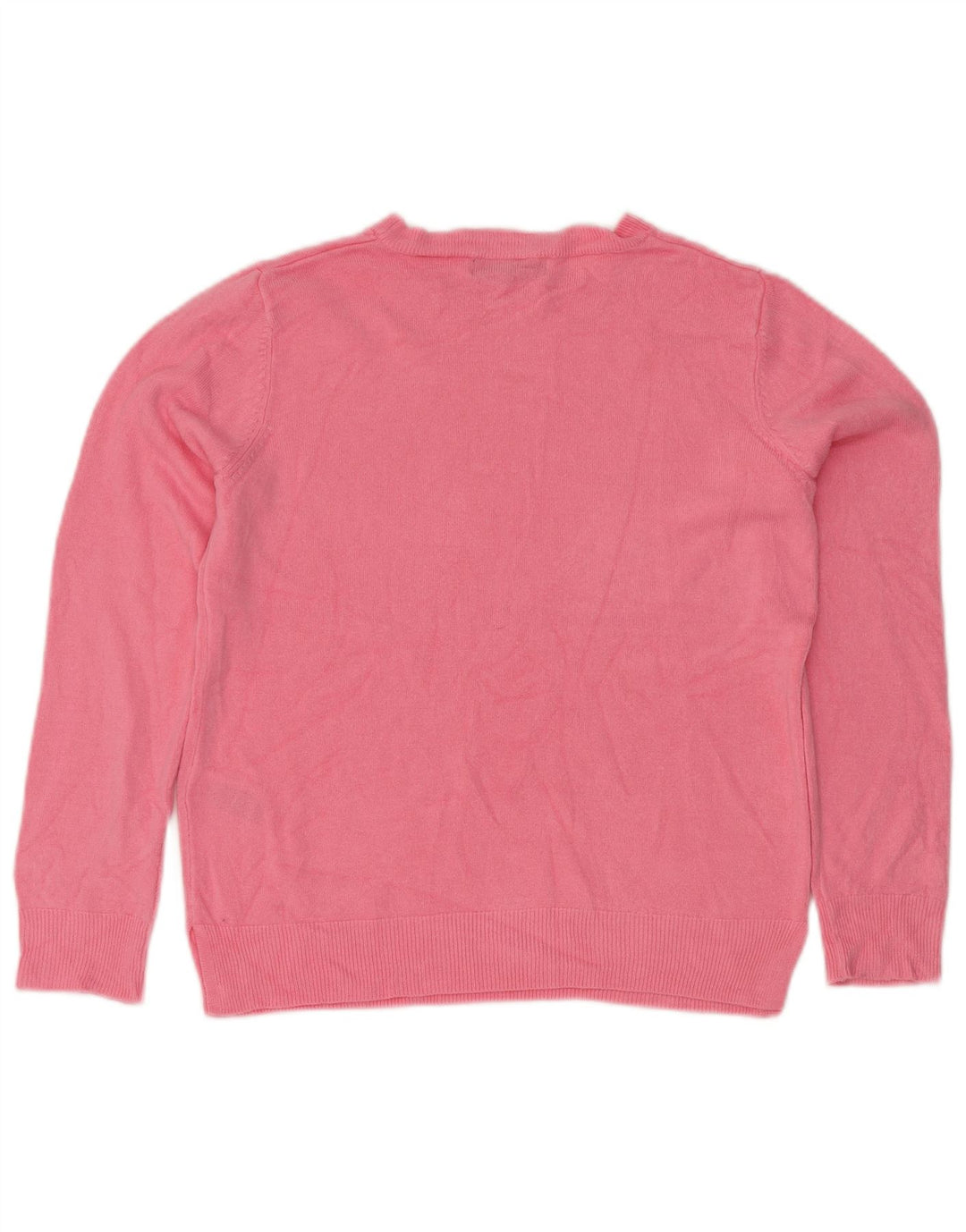 MARKS & SPENCER Maglione girocollo da donna UK 12 Acrilico rosa medio