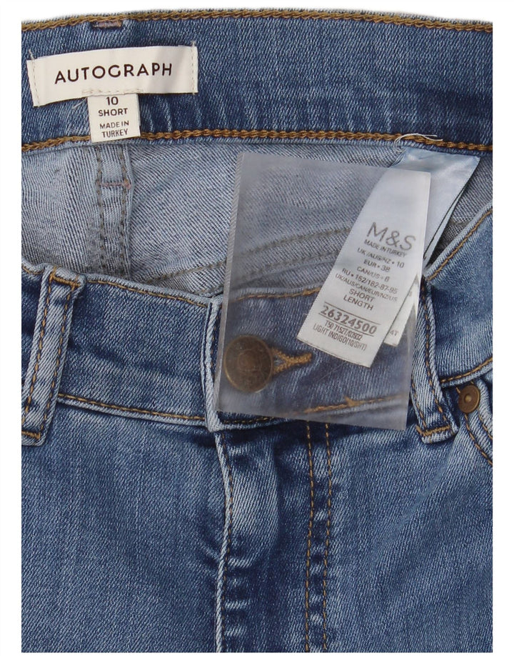 Jeans svasati autografi da donna Marks & Spencer UK 10 piccoli W26 L30 blu