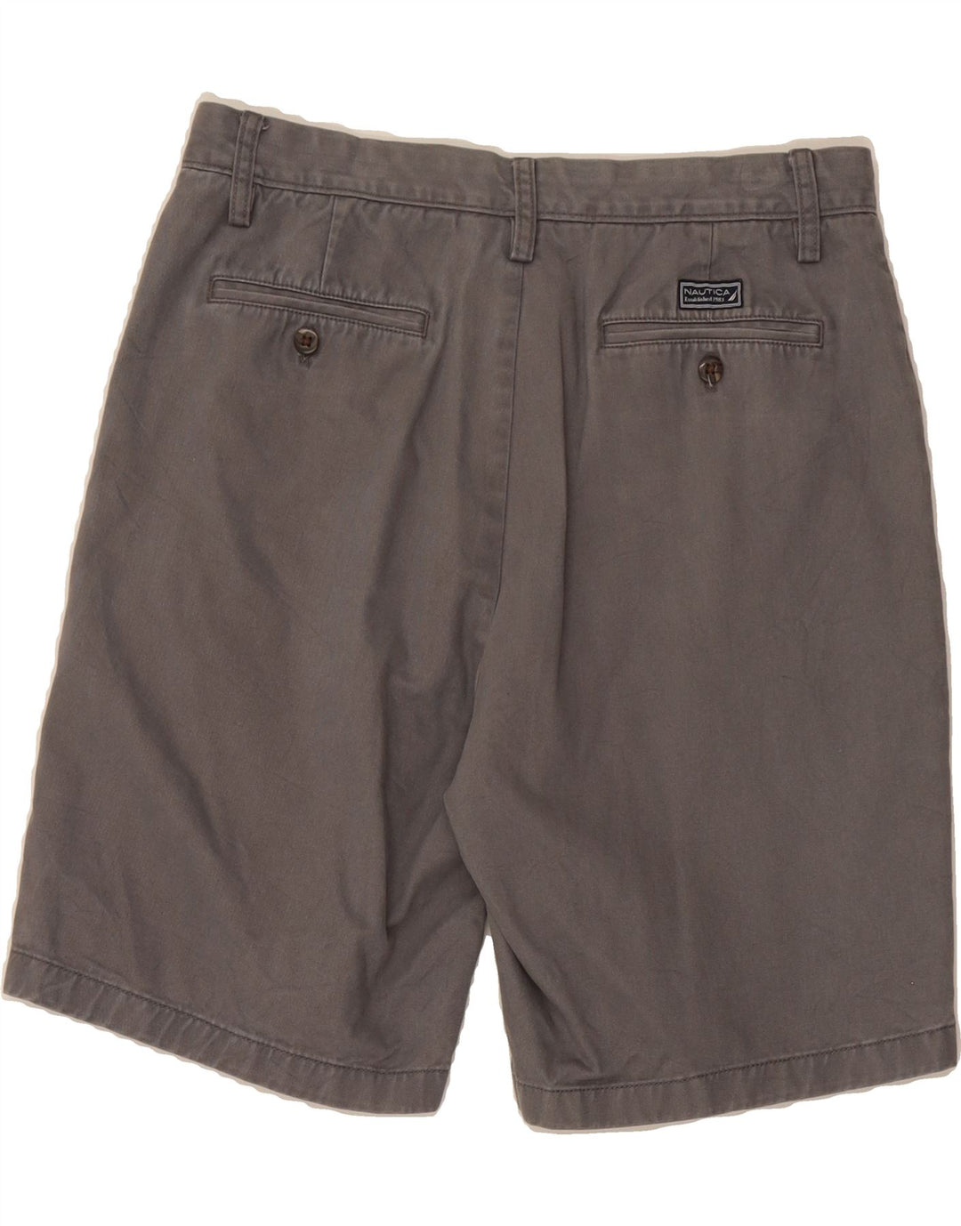 NAUTICA Mens Chino Shorts W34 Large  Grey Cotton Vintage Nautica and Second-Hand Nautica from Messina Hembry 