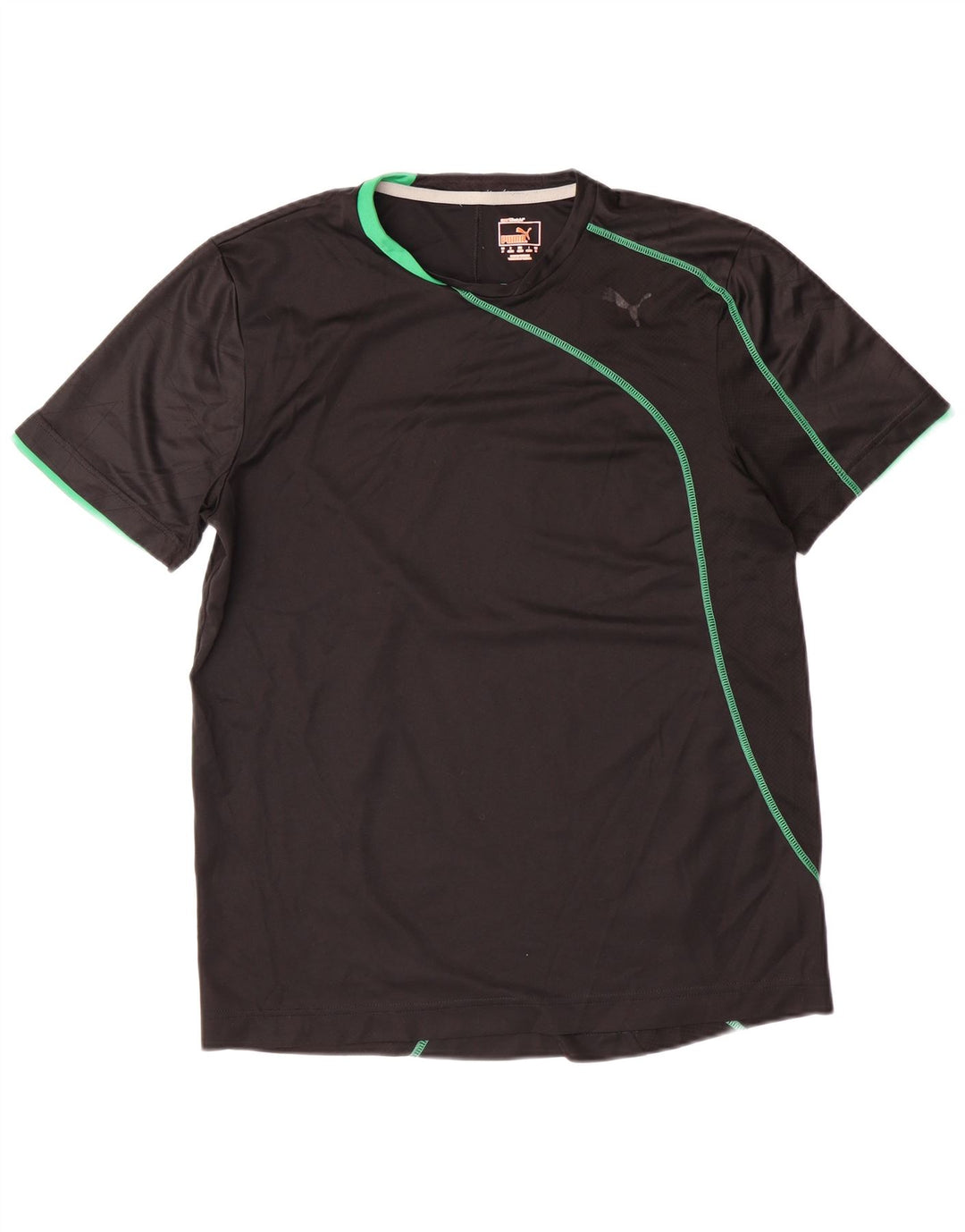T-shirt da uomo PUMA Top medio nero in poliestere