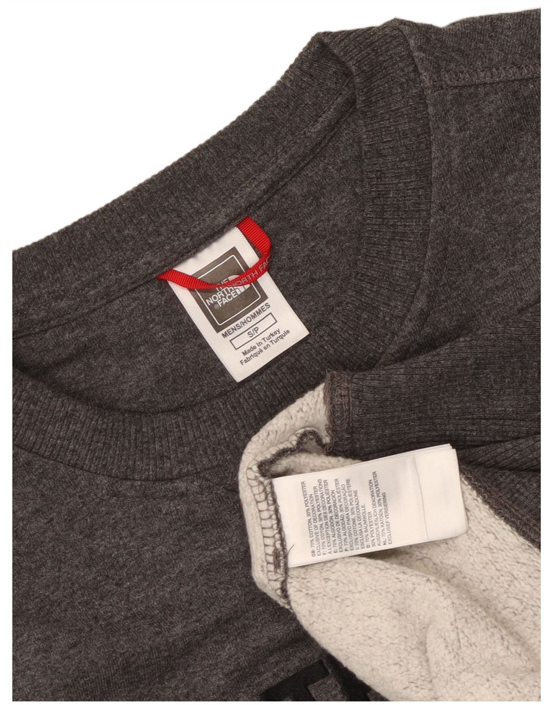 Felpa grafica da uomo The North Face Maglione piccolo cotone grigio
