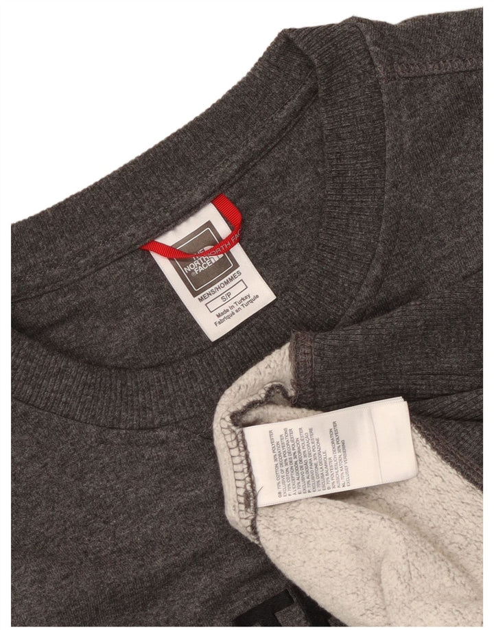 Felpa grafica da uomo The North Face Maglione piccolo cotone grigio