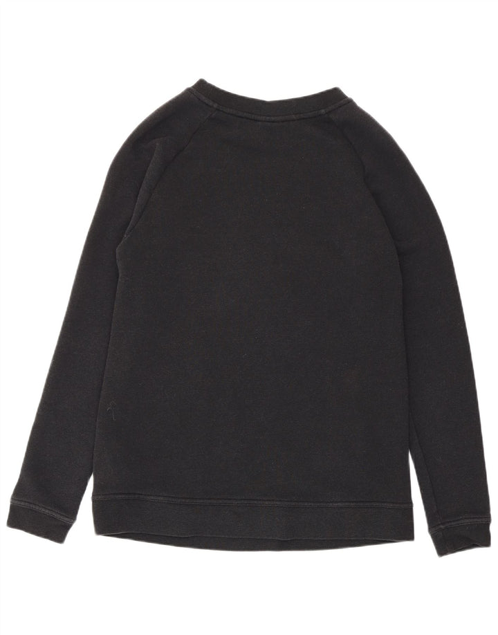 Felpa con grafica Nike da donna, maglione UK 10, piccola, cotone nero