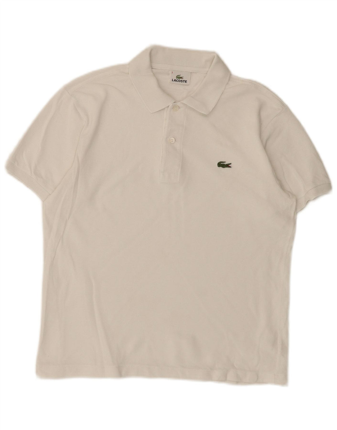 Polo da uomo LACOSTE taglia 3 piccola in cotone bianco
