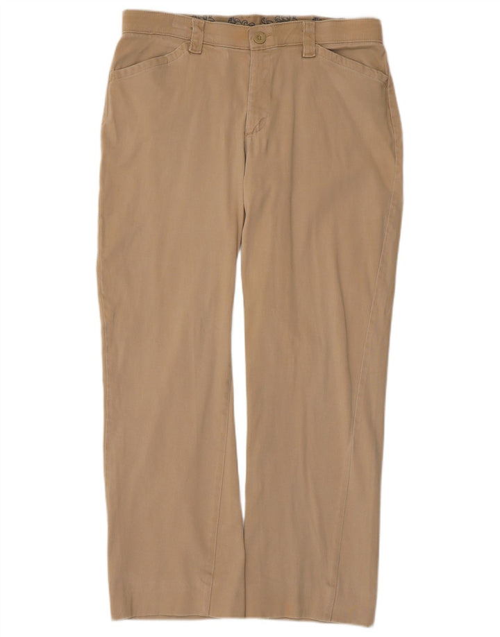 Pantaloni casual dritti elasticizzati da donna Lee US 8 Medium W32 L27 Beige