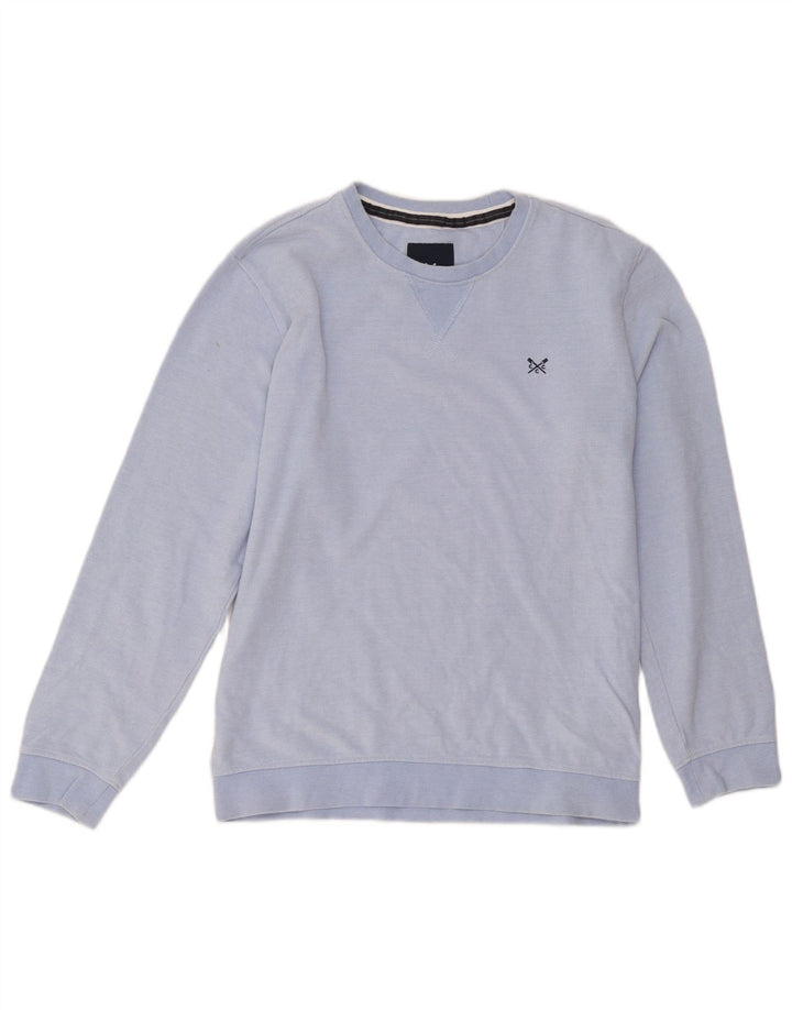 Crew Clothing Felpa da uomo Maglione in cotone blu medio