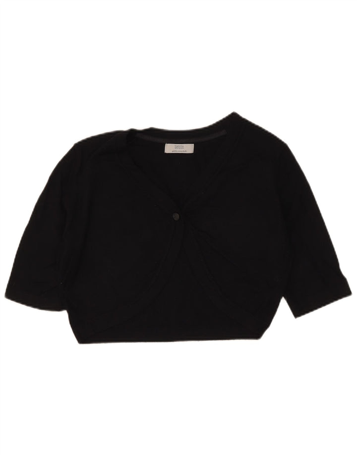 Top Bolero da donna Marks & Spencer UK 14 viscosa nera media