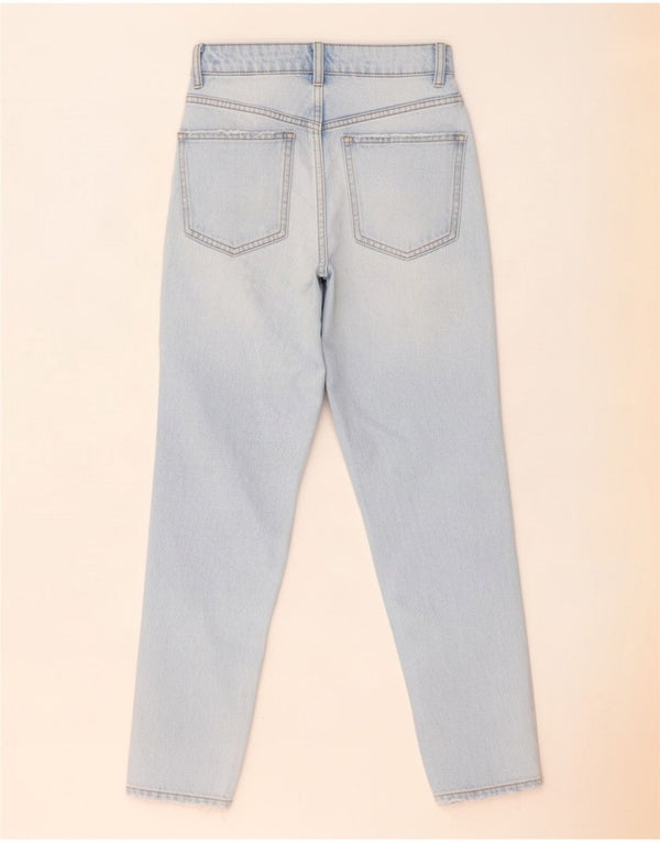 Jeans Zara da donna a vita alta effetto invecchiato EU 32 2XS W22 L26 Blu