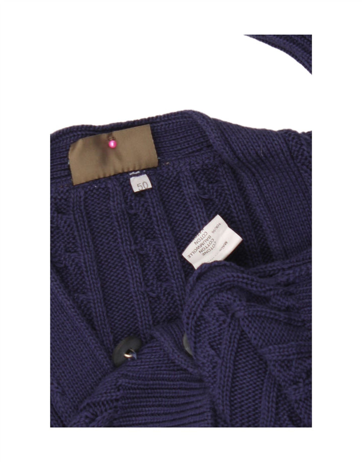 Maglione cardigan da uomo Sevres IT 50 cotone blu navy medio