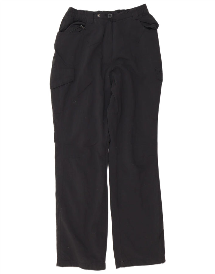 Pantaloni cargo dritti da donna Rohan piccoli W27 L30 neri in poliammide