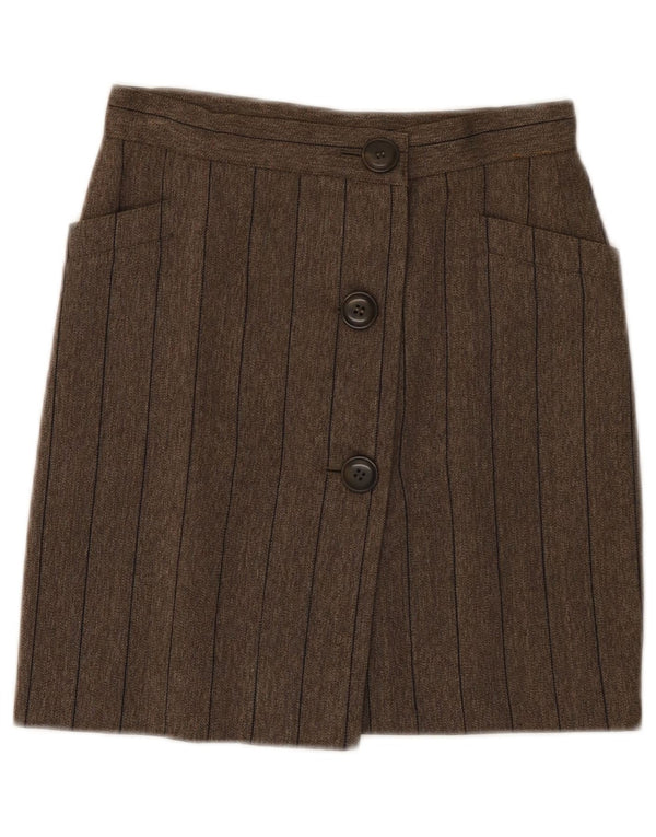 Minigonna Donna Krizia IT 40 Small W24 Marrone a Righe