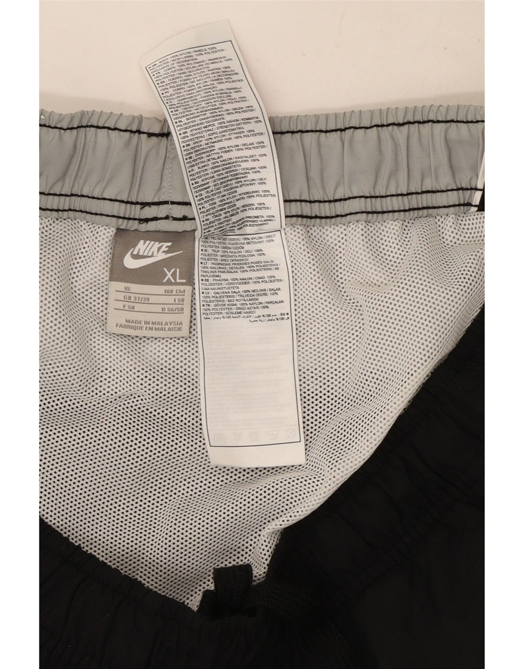 Pantaloncini sportivi Nike da uomo XL neri in poliestere color block