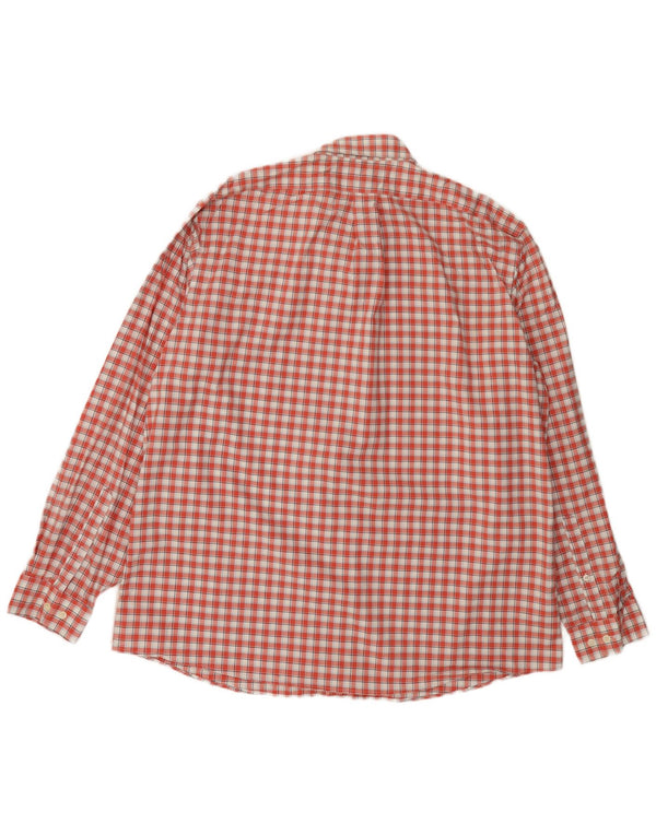 Camicia da uomo dalla vestibilità rilassata Eddie Bauer XL in cotone a quadri rossi