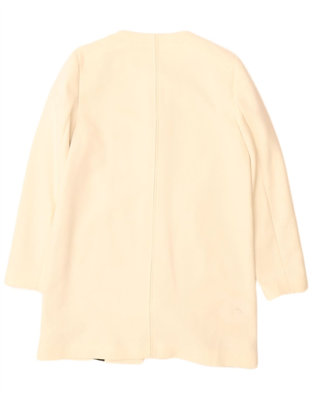 Cappotto da donna Zara UK 16 grande in poliestere bianco sporco