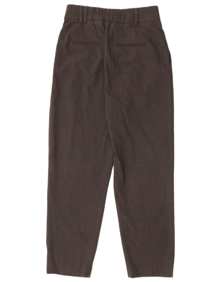 Pantaloni chino con pegging da donna Zara EU 34 2XS W24 L26 Poliestere grigio