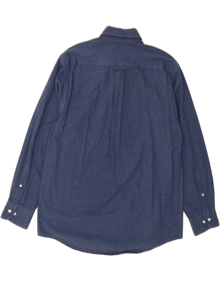 GANT Mens Shirt Medium Navy Blue Flecked Cotton Vintage Gant and Second-Hand Gant from Messina Hembry 