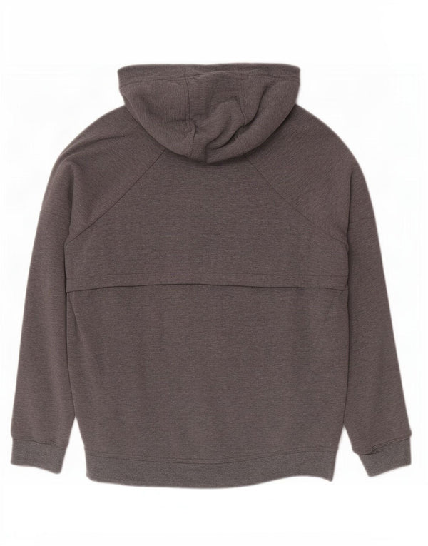 Felpa con cappuccio da donna Nike UK 10 Small in cotone chiazzato grigio