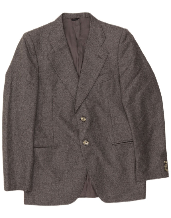 Giacca blazer da uomo a 2 bottoni Cerruti 1881 UK 42 XL lana grigia