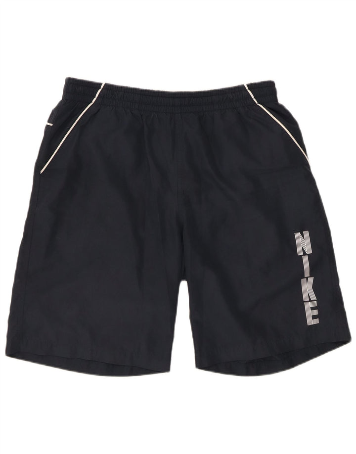 Pantaloncini sportivi con grafica NIKE da uomo, grandi, in poliestere blu navy
