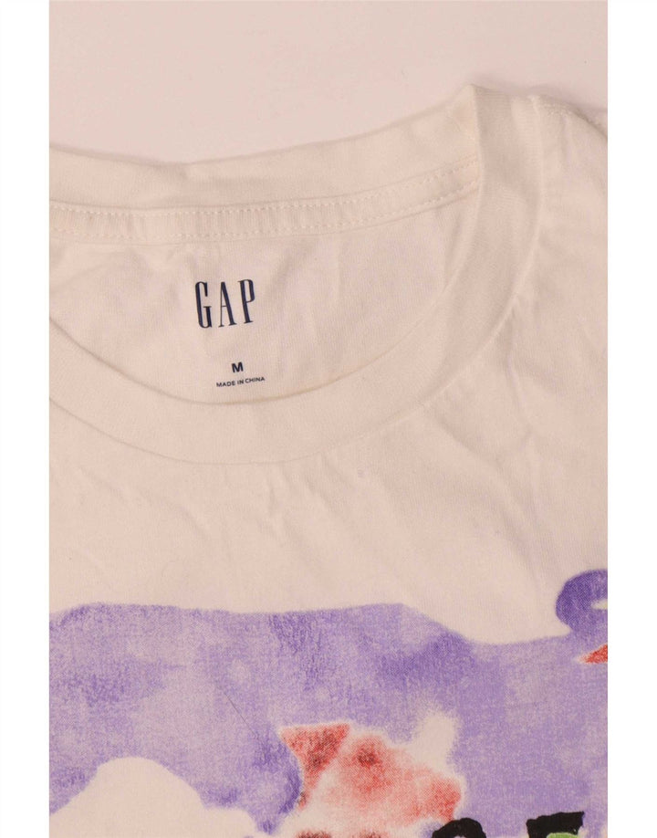Gap T-shirt grafica da uomo Top in cotone bianco medio