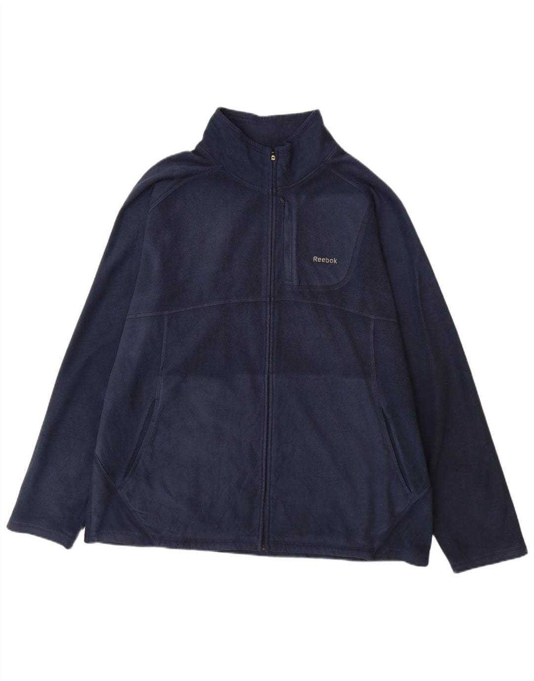 Giacca in pile da uomo REEBOK UK 42 XL Poliestere blu navy