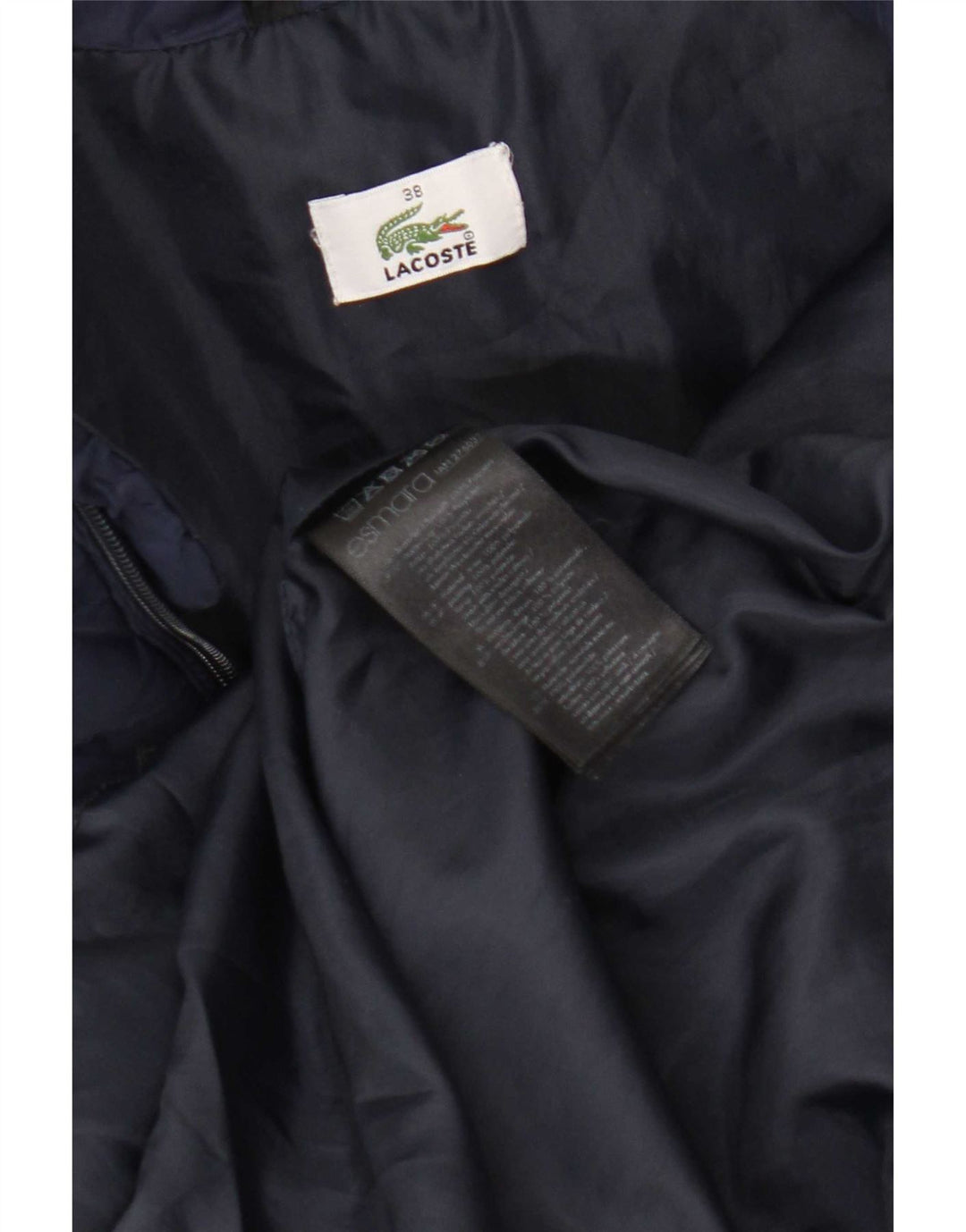Cappotto imbottito da donna Lacoste taglia 38 medio blu navy in poliammide
