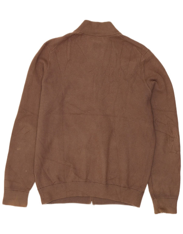 Massimo Dutti Maglia Cardigan Uomo Large in Viscosa Marrone