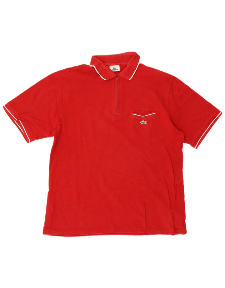 Polo da uomo LACOSTE taglia 5 grande in cotone rosso